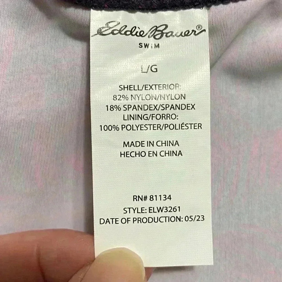 Eddie Bauer Swimsuit Women’s Large Pink Ruched Shaping Crisscross One Piece NWT - Picture 7 of 8